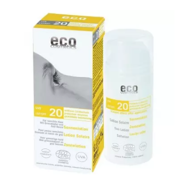 eco cosmetics -  Eco Cosmetics SPF 20 emulsja na słońce z granatem i owocem goji, 100 ml 